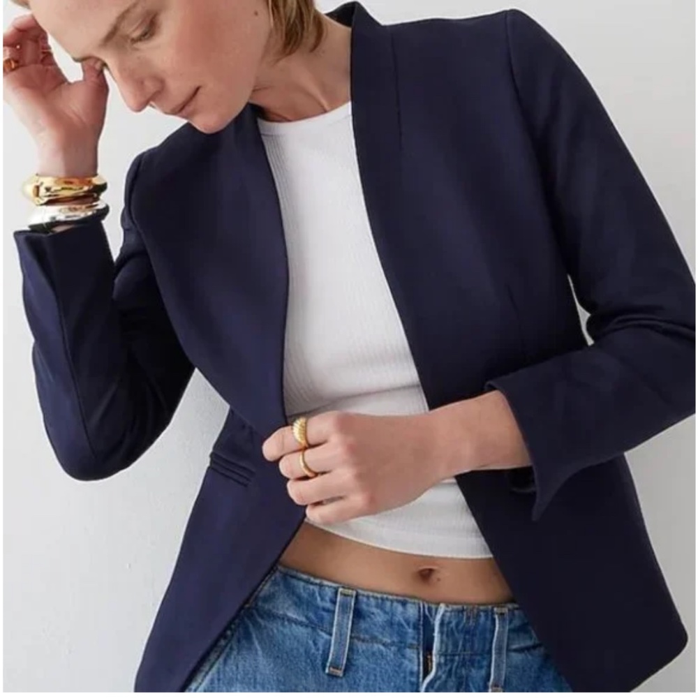 J Crew 365 Going Out Blazer - Navy Blue - Size 4 - EUC